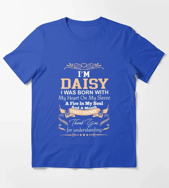 Daisy Girl Name Definition T-Shirt Blue