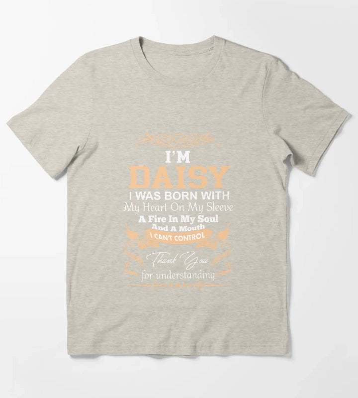 Daisy Girl Name Definition T-Shirt Cream