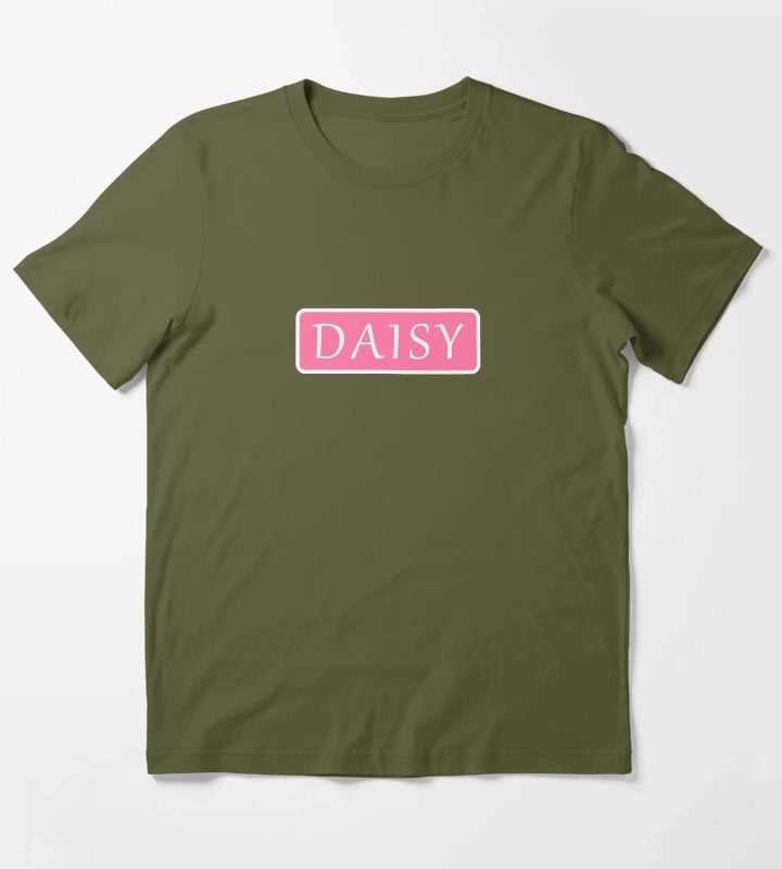 Daisy Girls Name T-Shirt Olive Green