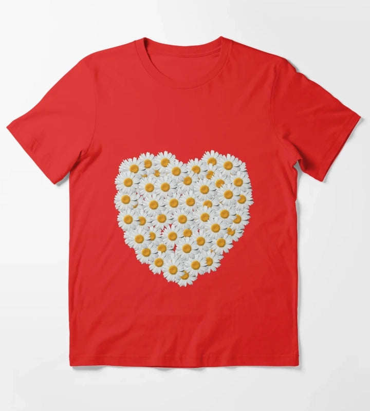Daisy Heart T-Shirt Red
