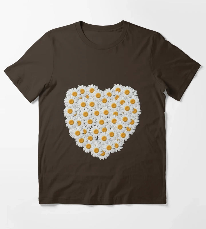 Daisy Heart T-Shirt Brown