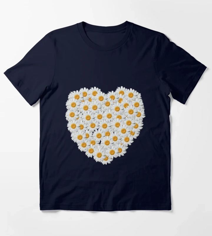Daisy Heart T-Shirt Navy