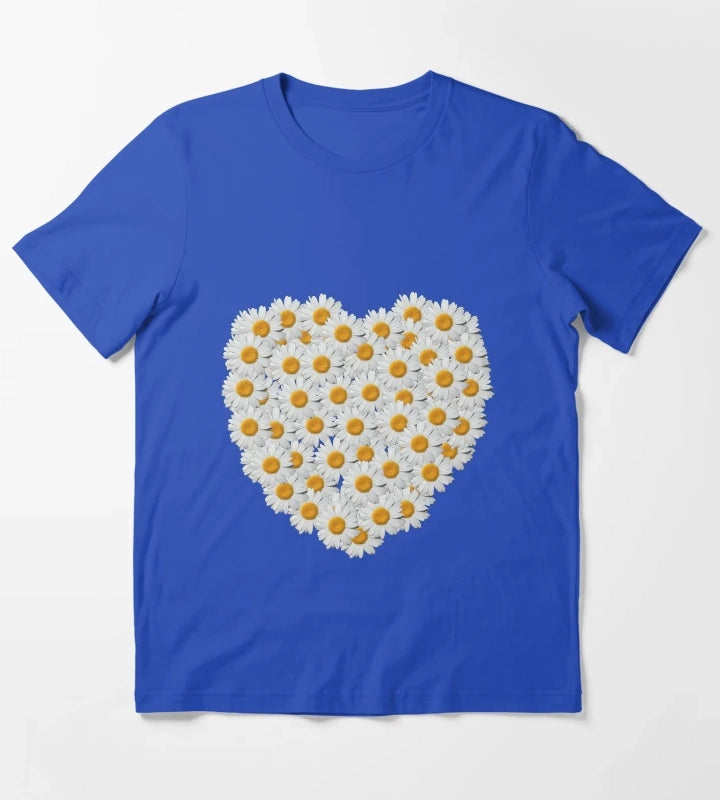 Daisy Heart T-Shirt Blue