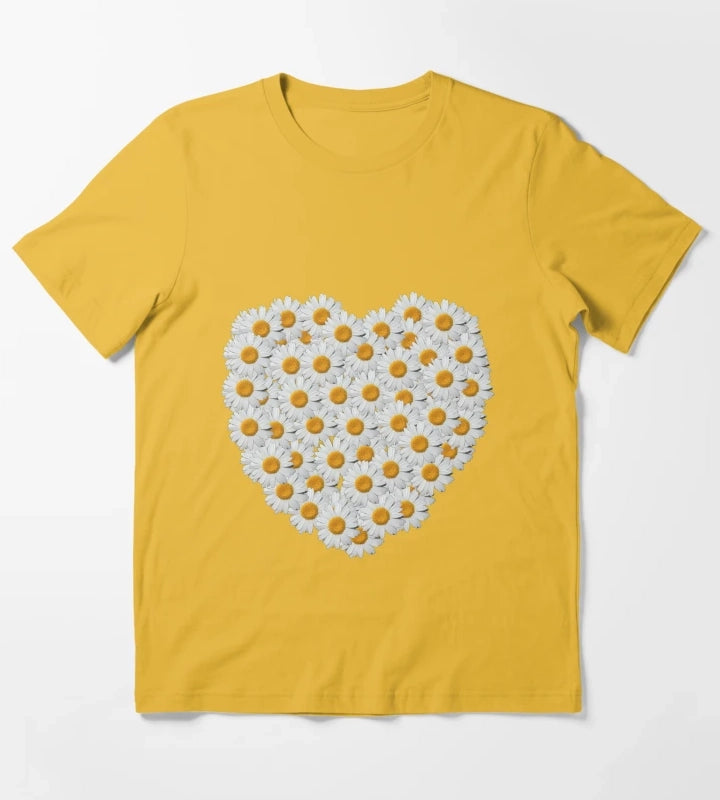 Daisy Heart T-Shirt Yellow