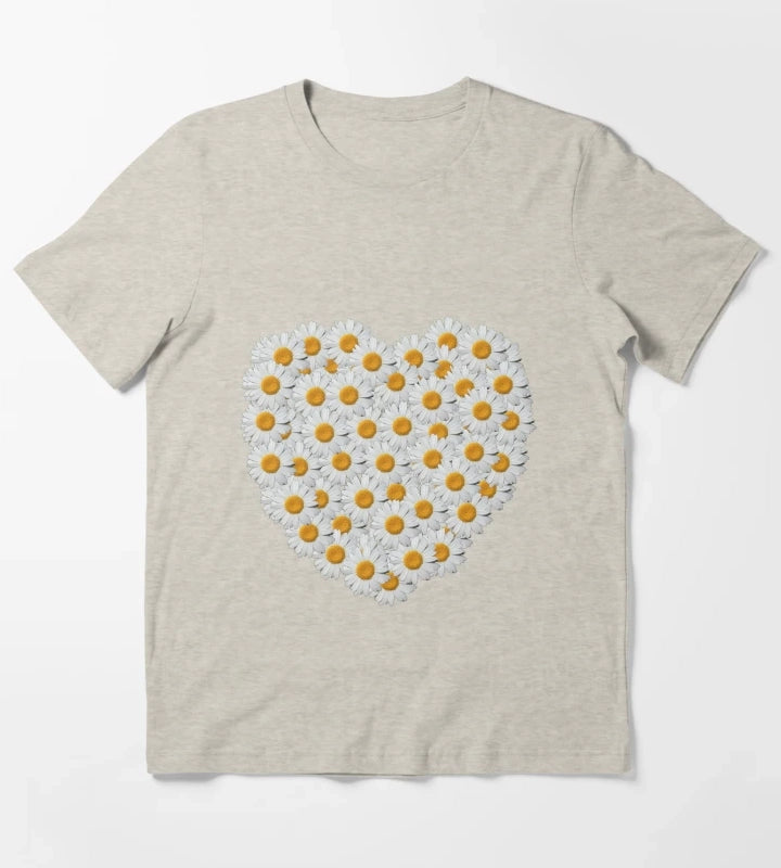 Daisy Heart T-Shirt Cream