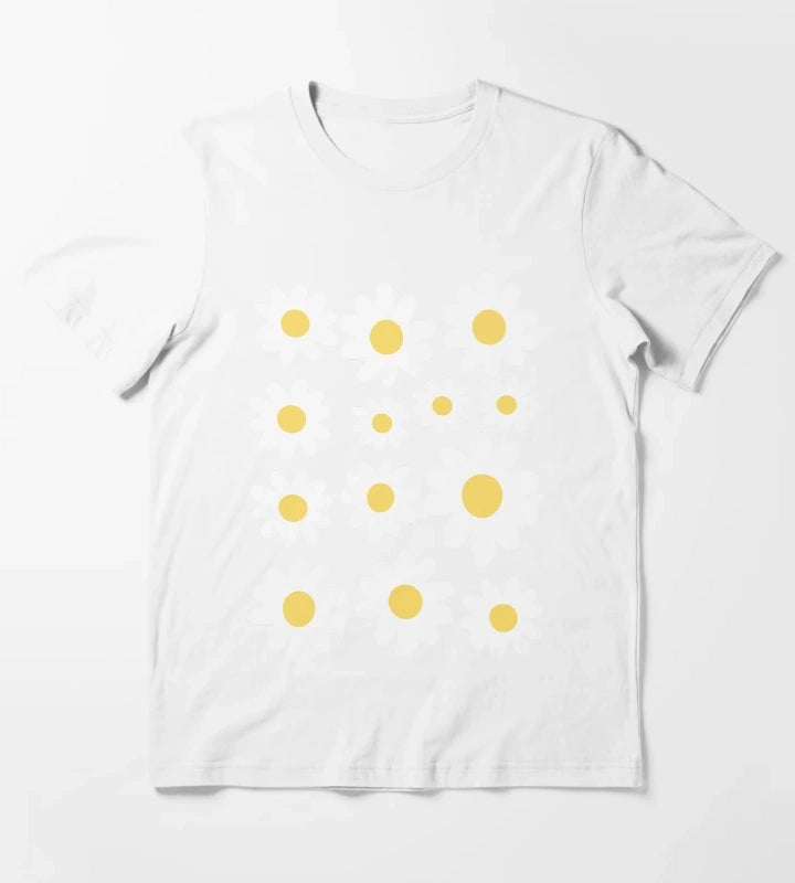 Daisy Illustration T-Shirt White