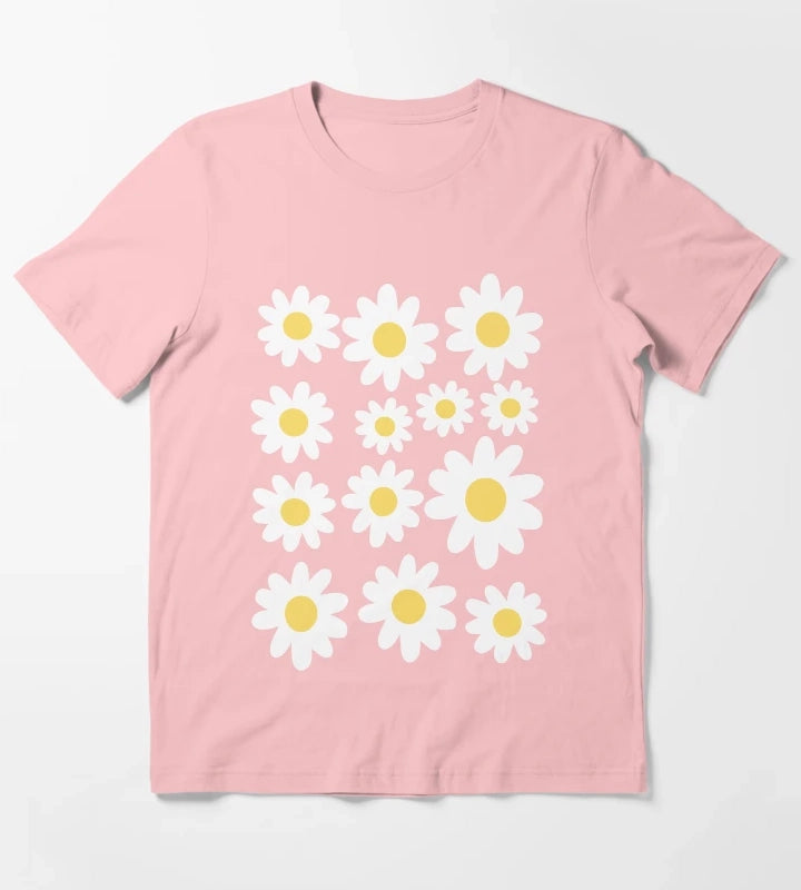Daisy Illustration T-Shirt Dark Grey