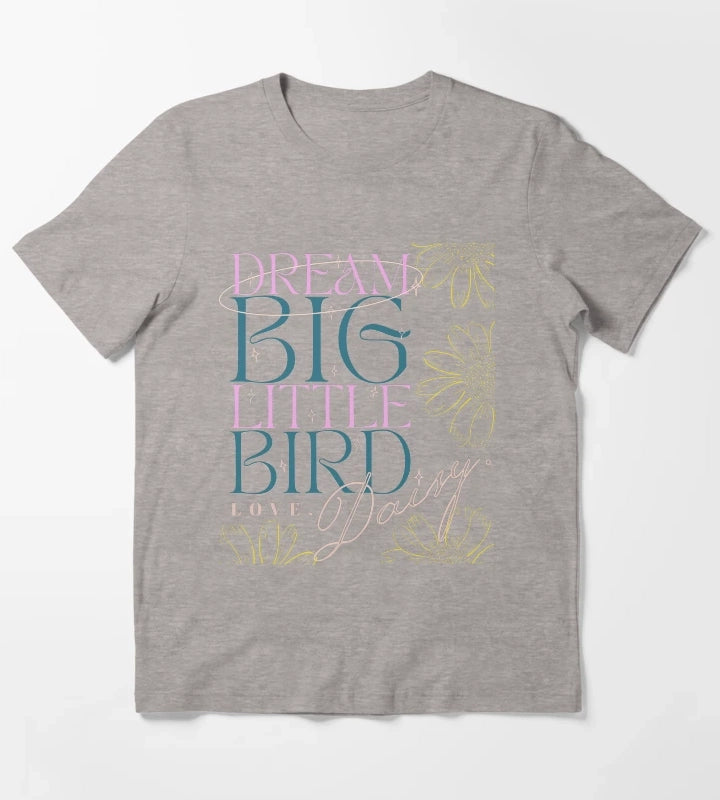 Daisy Jones And The Six Art Dream Big Little Bird T-Shirt Heather Grey