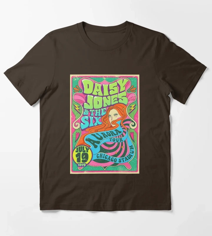 Daisy Jones The Six Concert Poster T-Shirt Brown