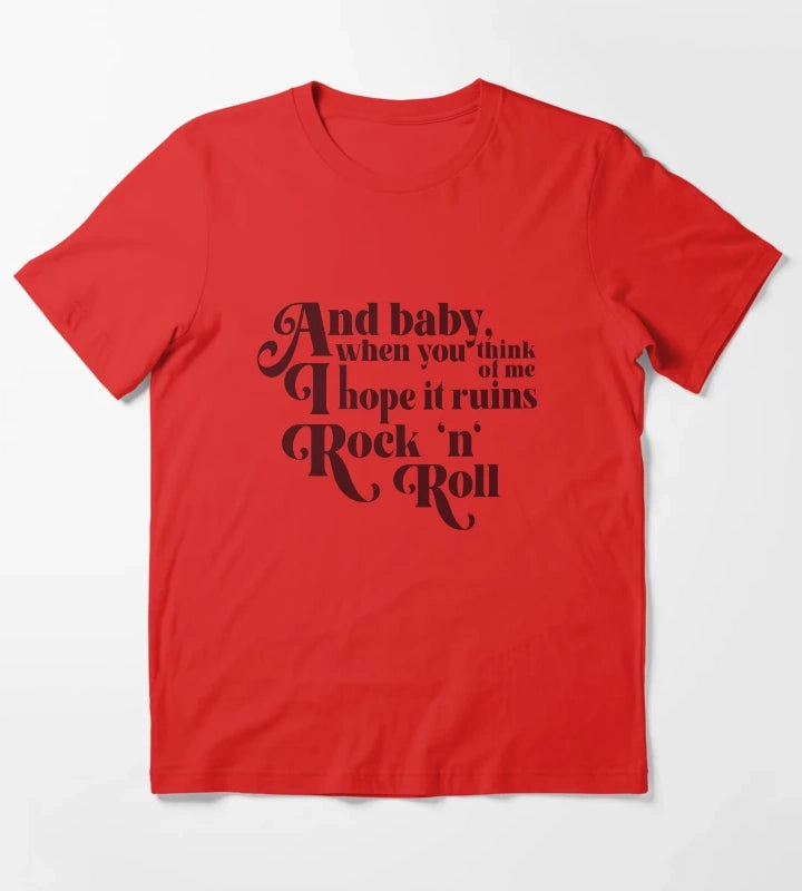 Daisy Jones The Six Riley Keough Aesthetic Quote Lyrics T-Shirt Red