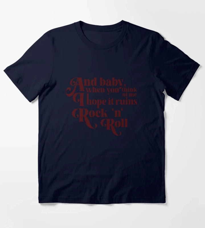 Daisy Jones The Six Riley Keough Aesthetic Quote Lyrics T-Shirt Navy