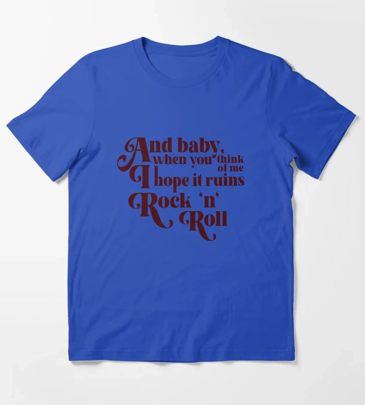 Daisy Jones The Six Riley Keough Aesthetic Quote Lyrics T-Shirt Blue
