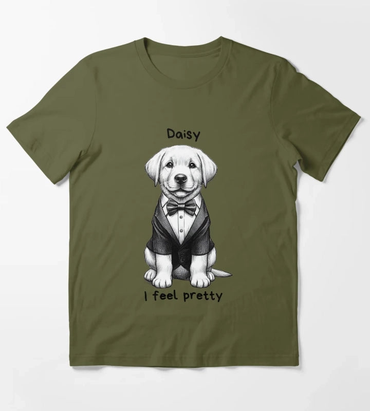 Daisy Labrador Retriever T-Shirt Olive Green