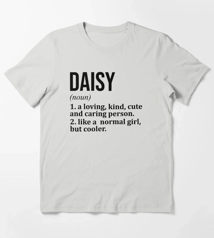 Daisy Name Definition T-Shirt Light Grey