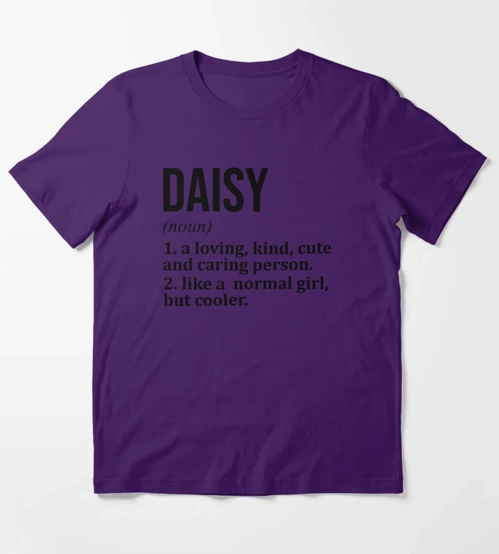 Daisy Name Definition T-Shirt Purple