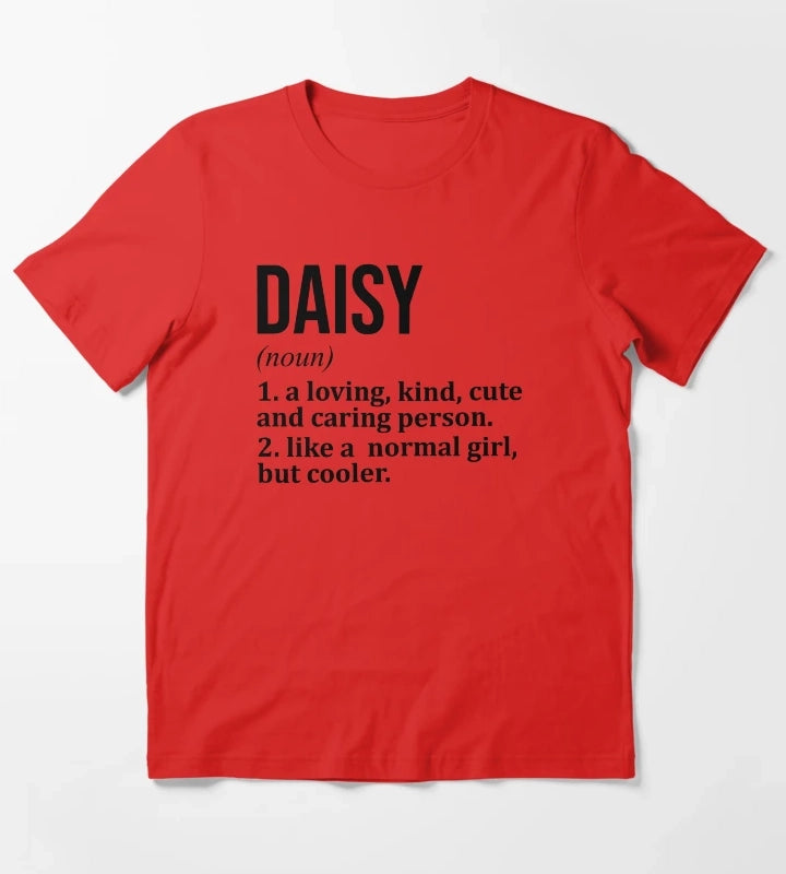 Daisy Name Definition T-Shirt Red