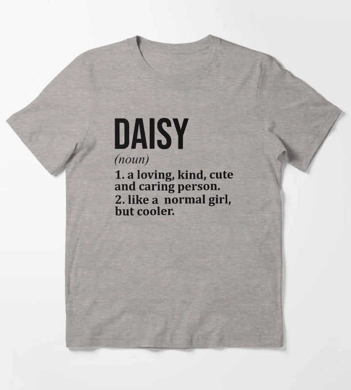 Daisy Name Definition T-Shirt Heather Grey