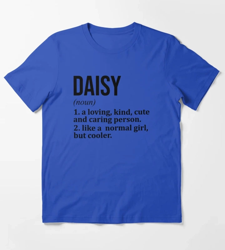 Daisy Name Definition T-Shirt Blue