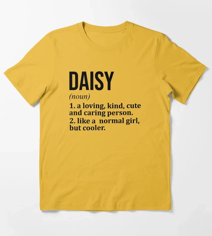 Daisy Name Definition T-Shirt Yellow