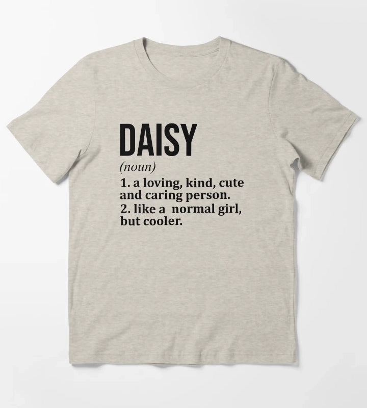 Daisy Name Definition T-Shirt Cream
