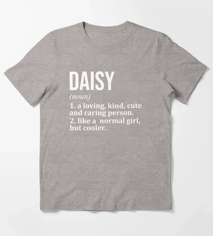 Daisy Name Definition for Women T-Shirt Heather Grey