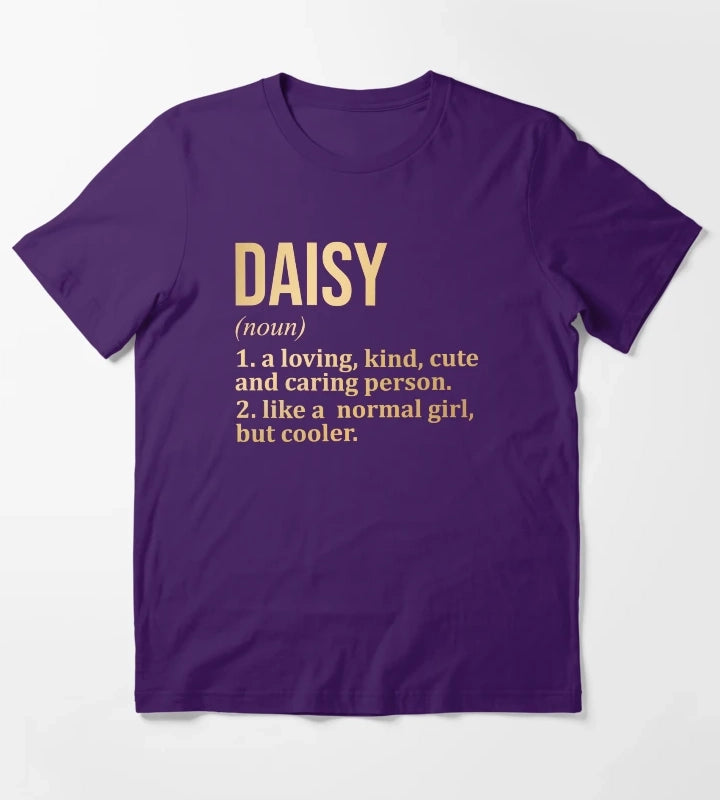 Daisy Name Definition in Gold T-Shirt Purple