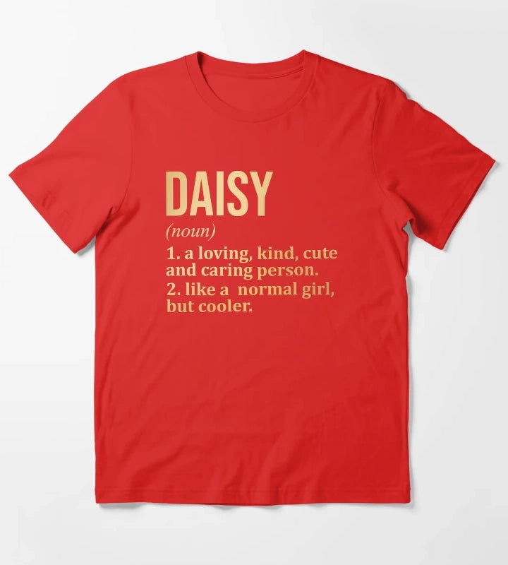 Daisy Name Definition in Gold T-Shirt Red