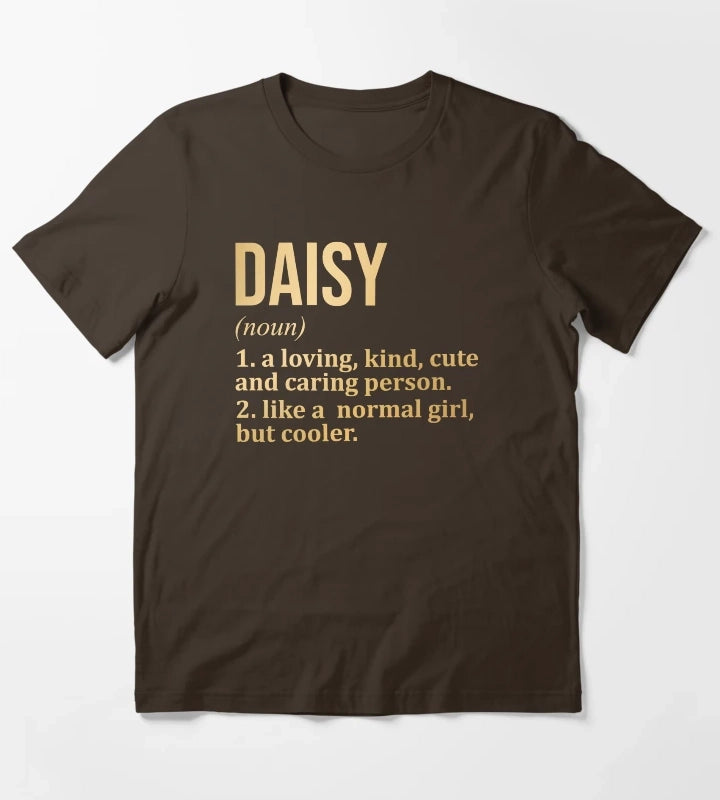 Daisy Name Definition in Gold T-Shirt Brown