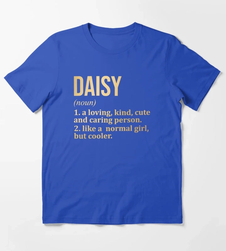 Daisy Name Definition in Gold T-Shirt Blue