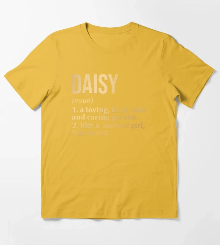 Daisy Name Definition in Gold T-Shirt Yellow