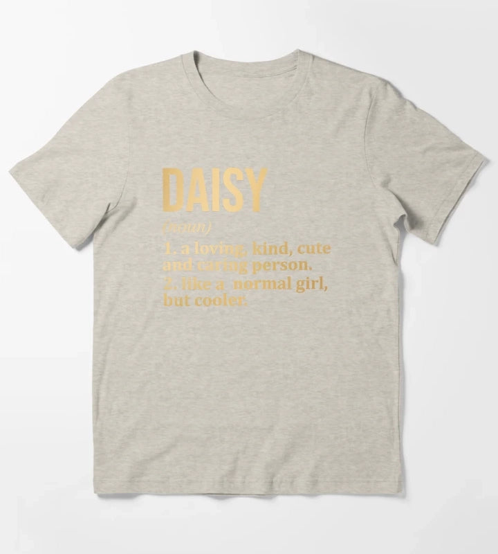 Daisy Name Definition in Gold T-Shirt Cream