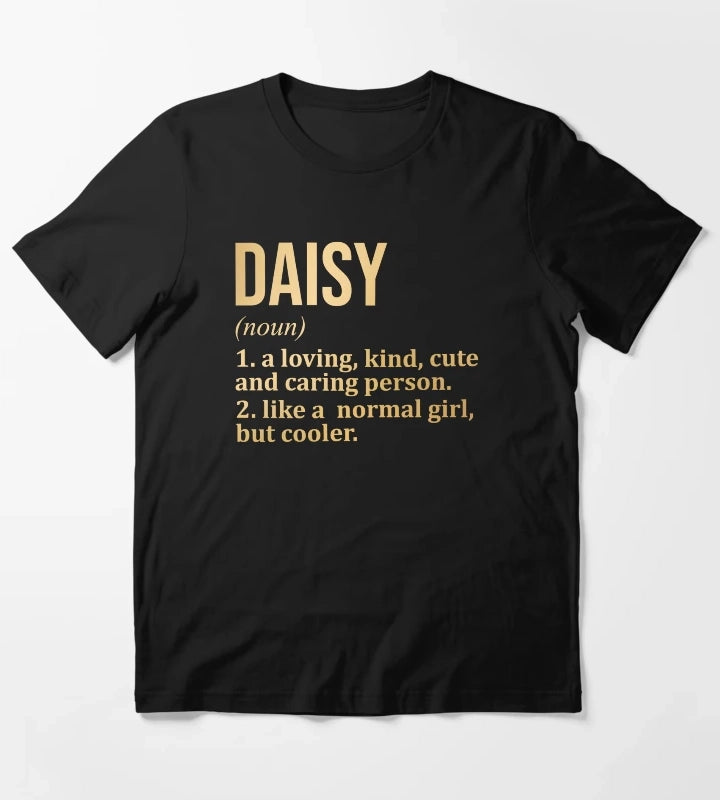 Daisy Name Definition in Gold T-Shirt