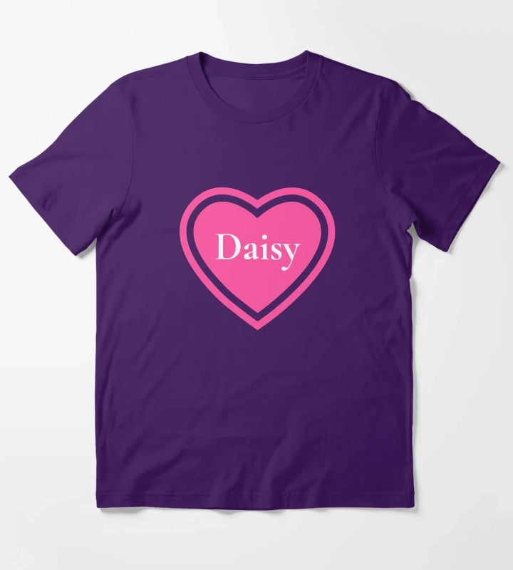 Daisy Name Girl Pink T-Shirt Purple
