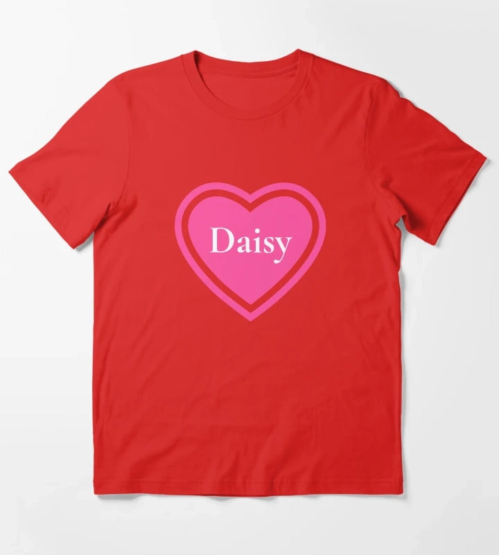 Daisy Name Girl Pink T-Shirt Red