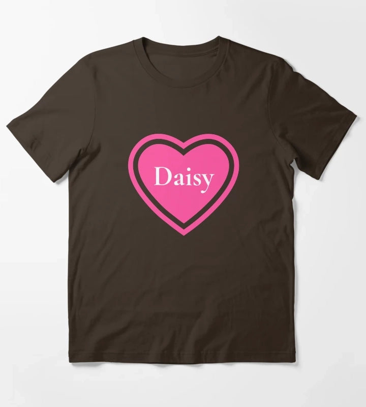Daisy Name Girl Pink T-Shirt Brown
