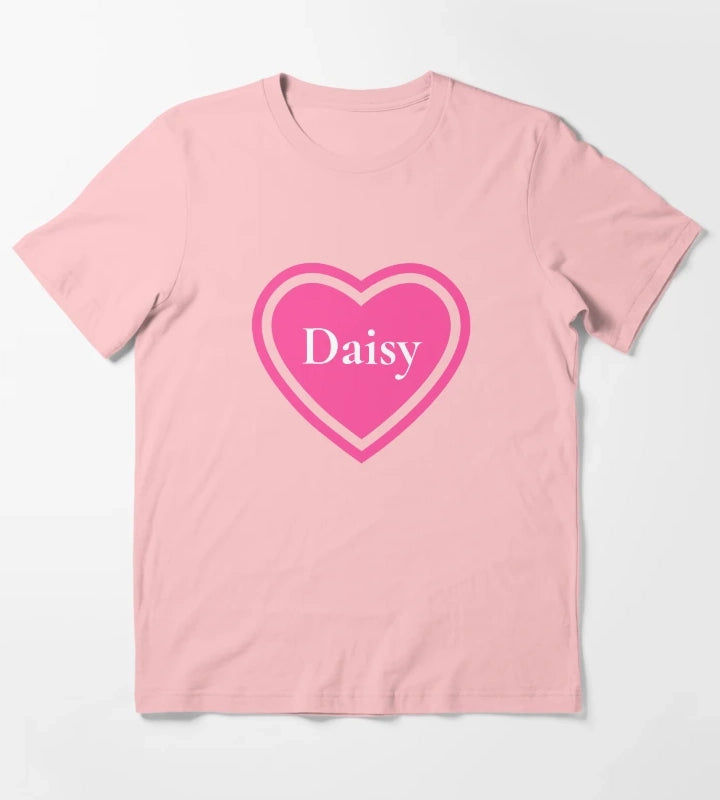 Daisy Name Girl Pink T-Shirt Dark Grey