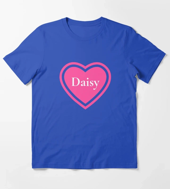 Daisy Name Girl Pink T-Shirt Blue