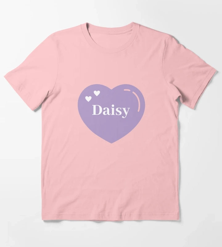 Daisy Name Girl Purple T-Shirt Dark Grey
