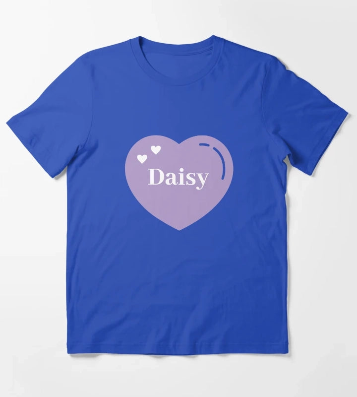 Daisy Name Girl Purple T-Shirt Blue