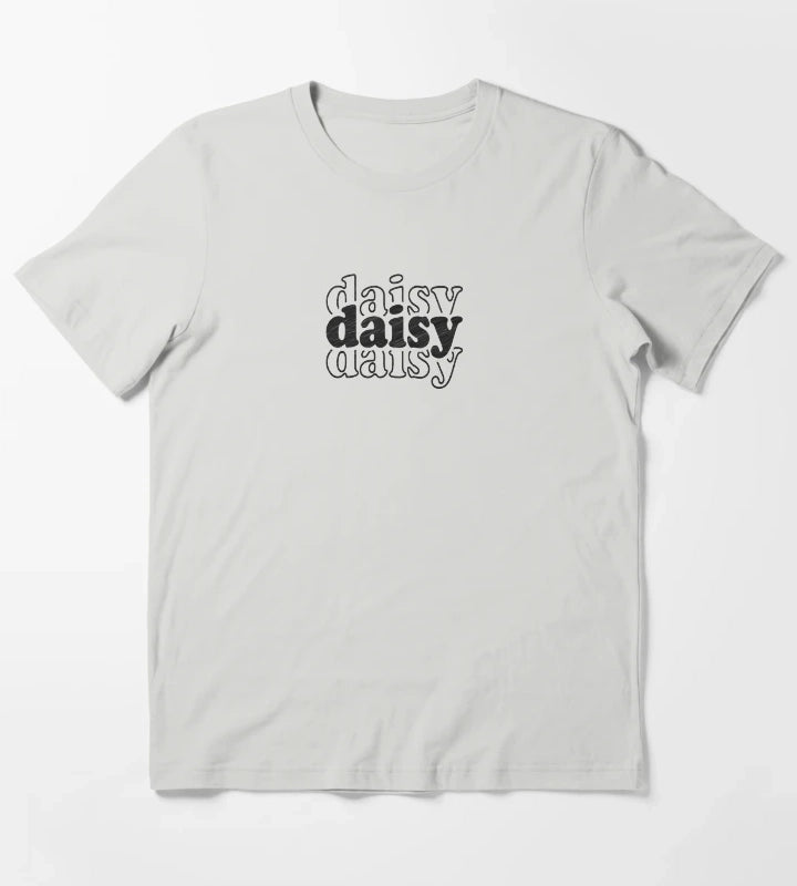 Daisy Name Personalized T-Shirt Light Grey