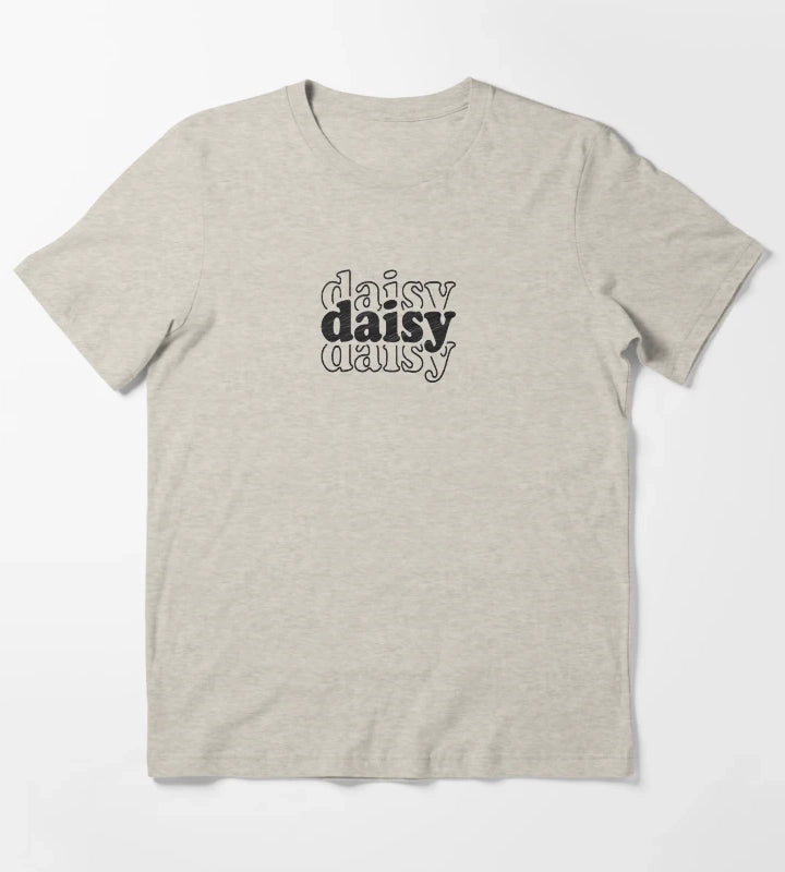 Daisy Name Personalized T-Shirt Cream