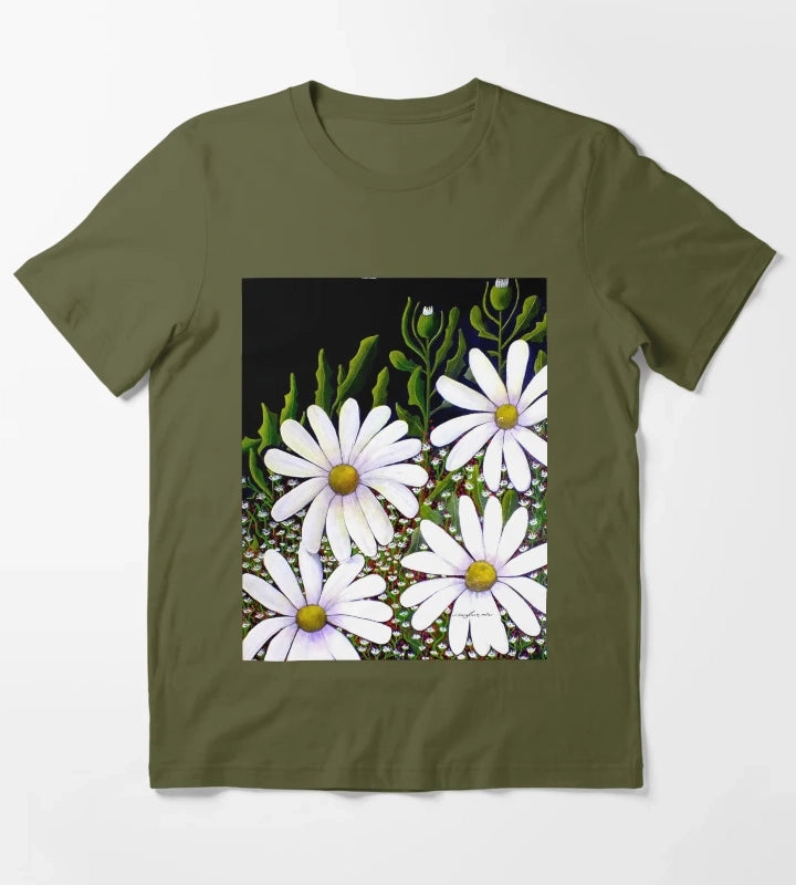 Daisy Patch T-Shirt Olive Green