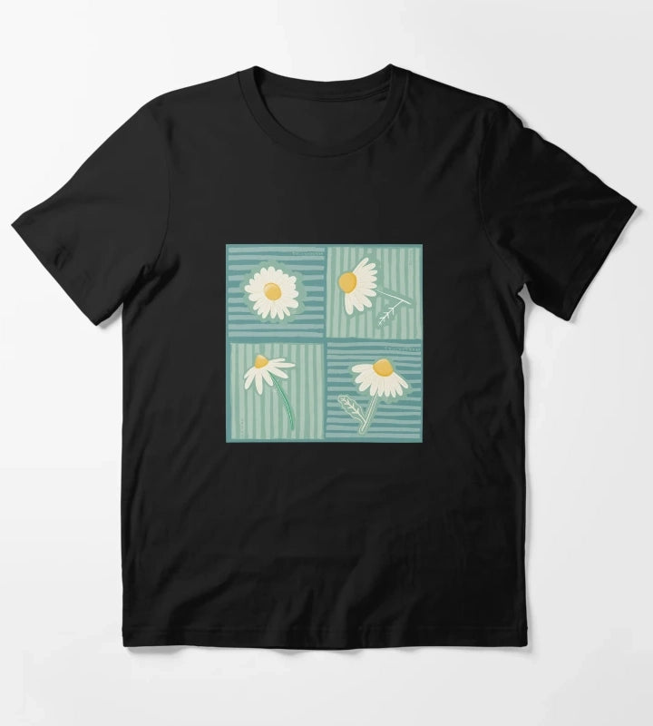 Daisy Patchwork in Greens T-Shirt