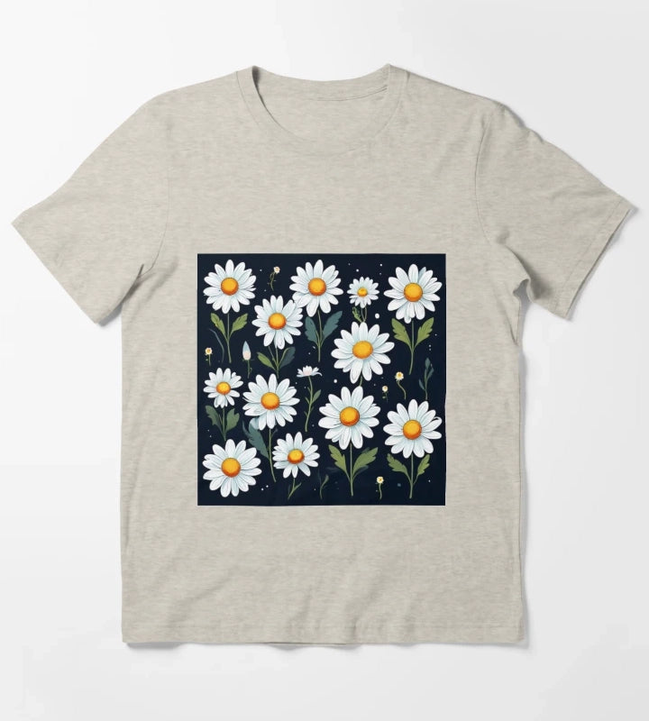 Daisy Pattern 4 T-Shirt Cream