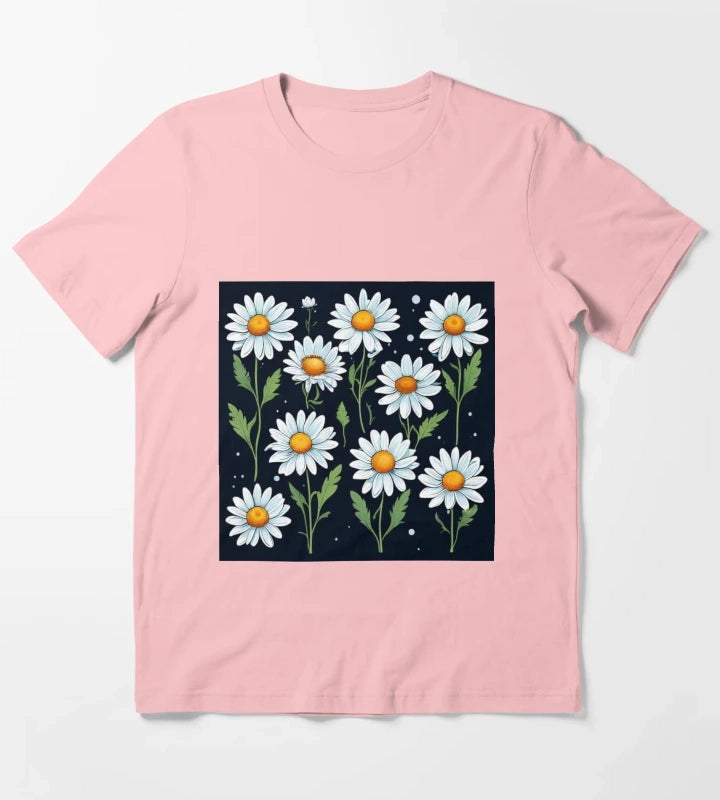 Daisy Pattern 5 T-Shirt Dark Grey