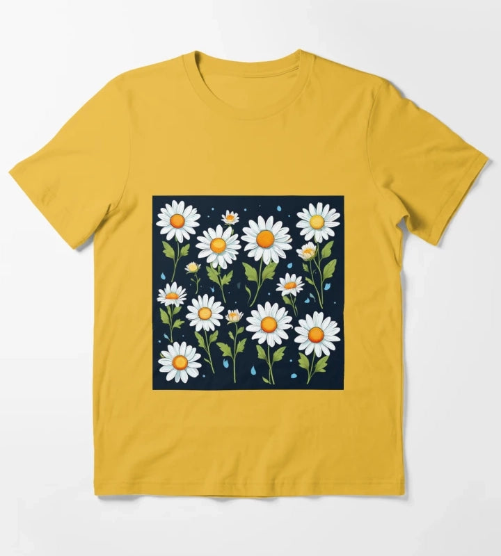 Daisy Pattern T-Shirt Yellow