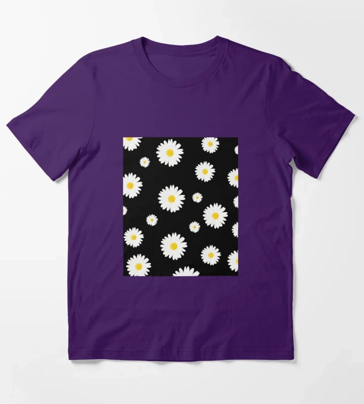 Daisy Patterns T-Shirt Purple
