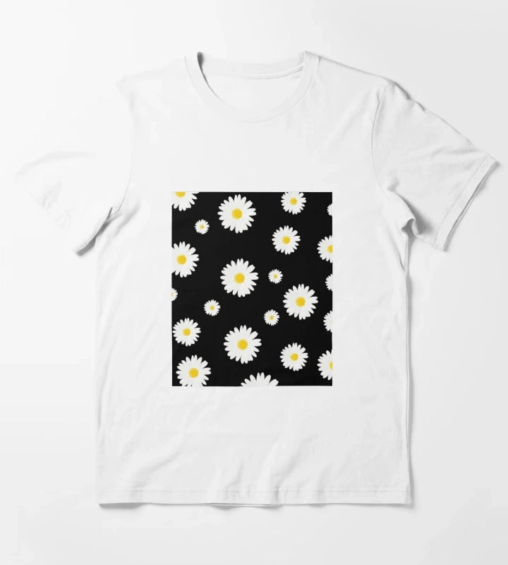 Daisy Patterns T-Shirt White