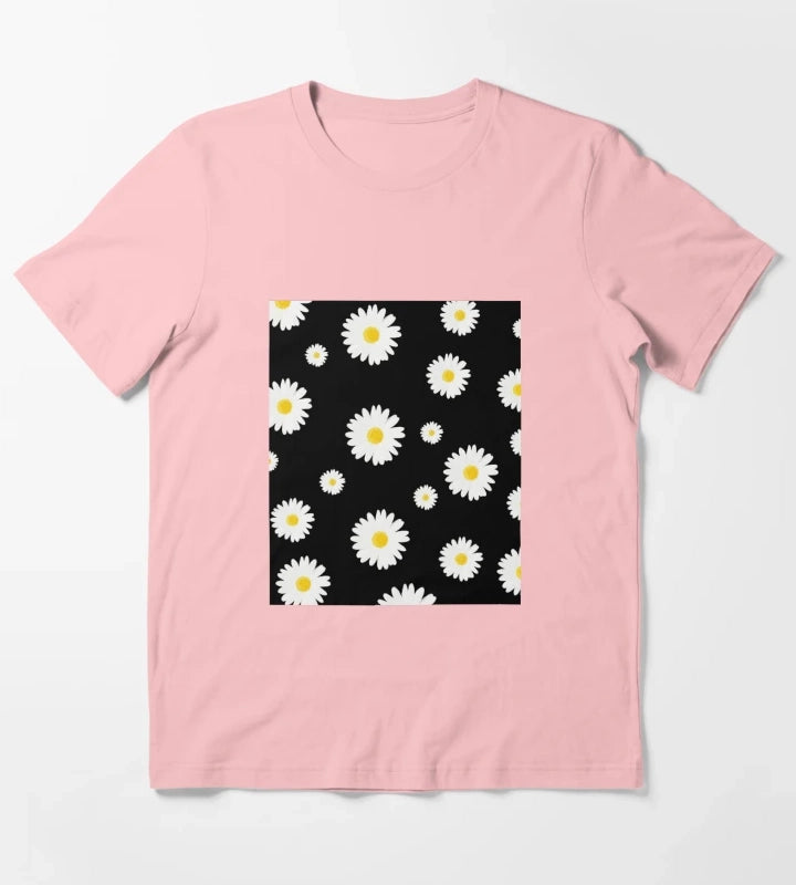 Daisy Patterns T-Shirt Dark Grey