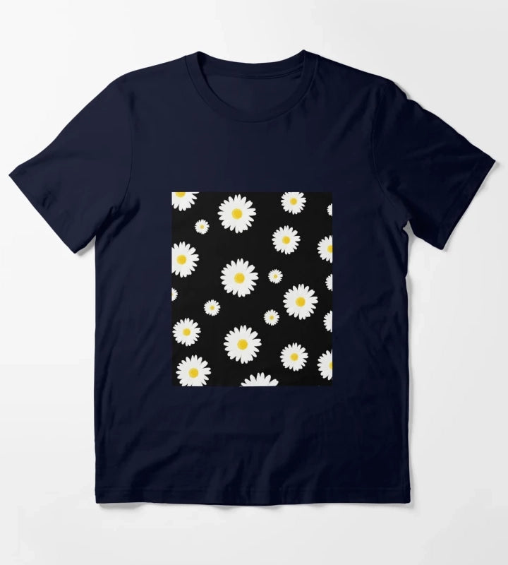 Daisy Patterns T-Shirt Navy